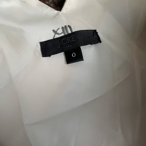 J. CREW Metallic Striped Dress Sz 0 - Picture 7 of 9